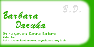 barbara daruka business card